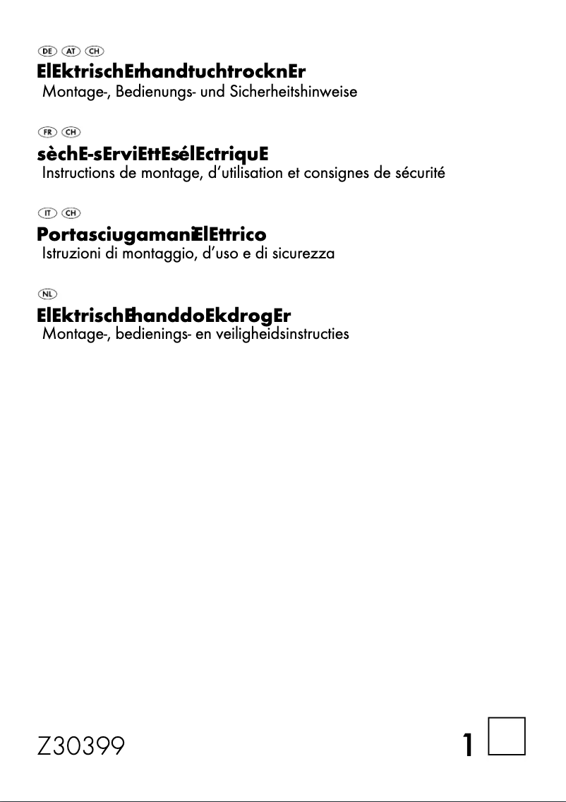 Image de la première page du manuel de l'appareil Z30399