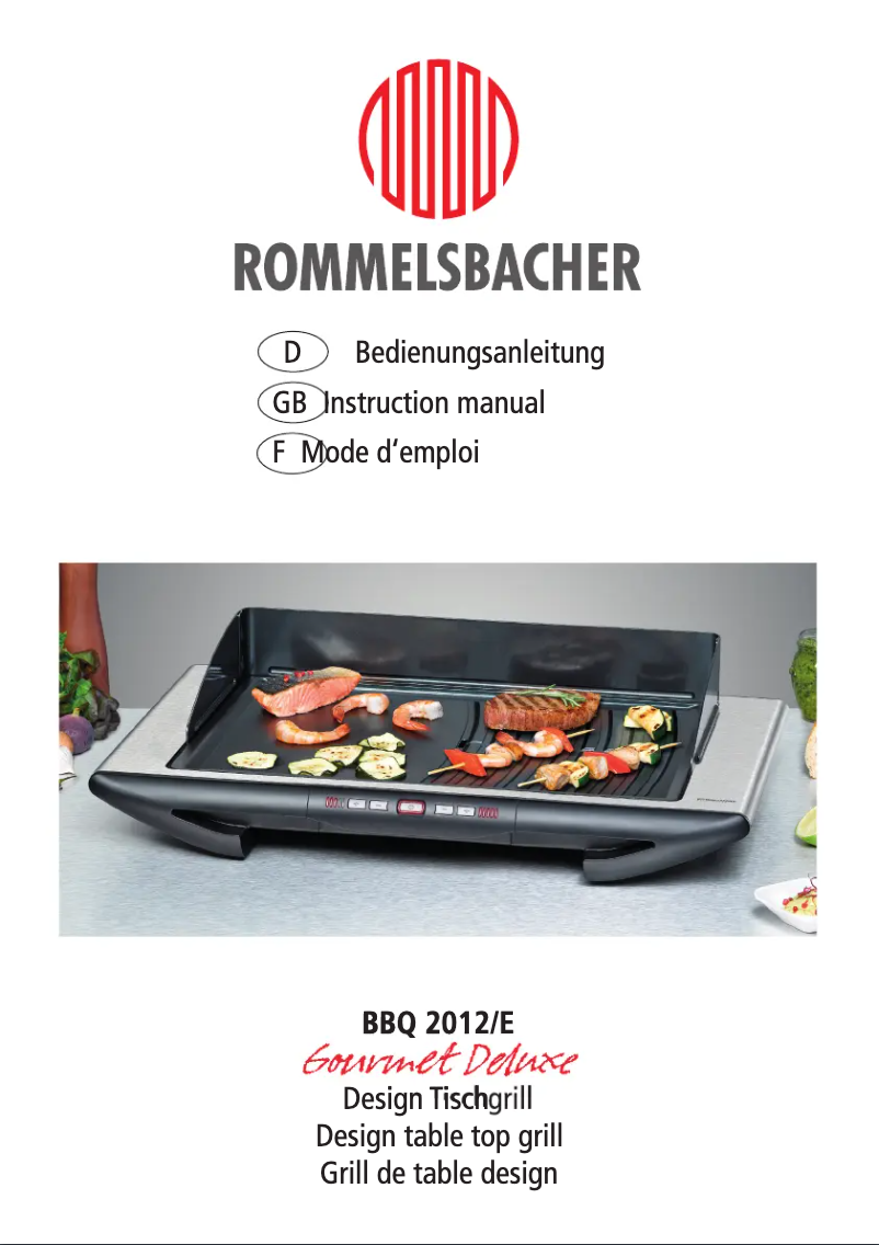 Image de la première page du manuel de l'appareil BBQ 2012 E