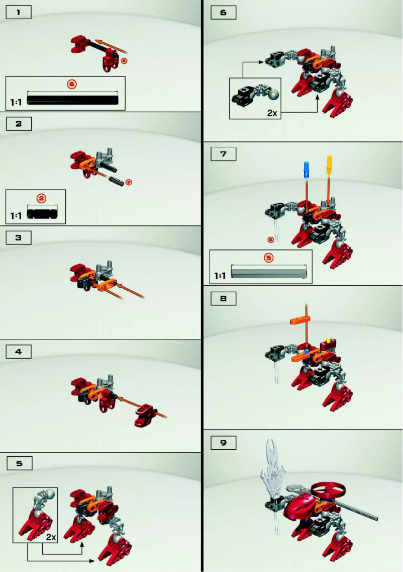 Page 1 of the manual User Manual Lego Bionicle 4877