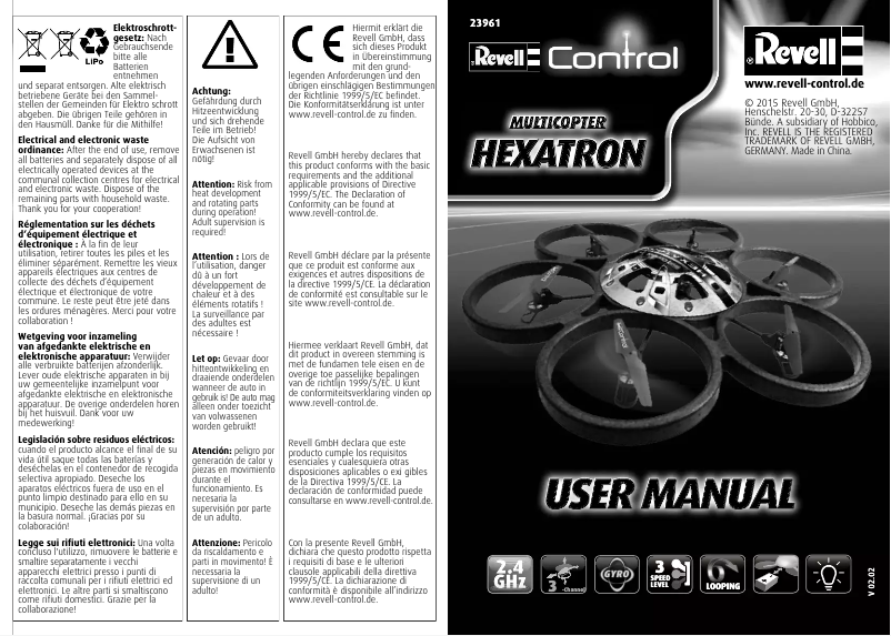 Page 1 of the manual User Manual Revell Hexatron