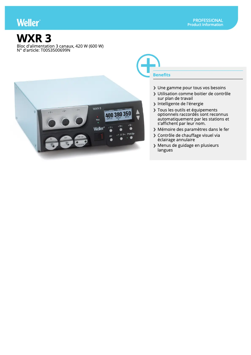 First page image of the manual for WXR 3