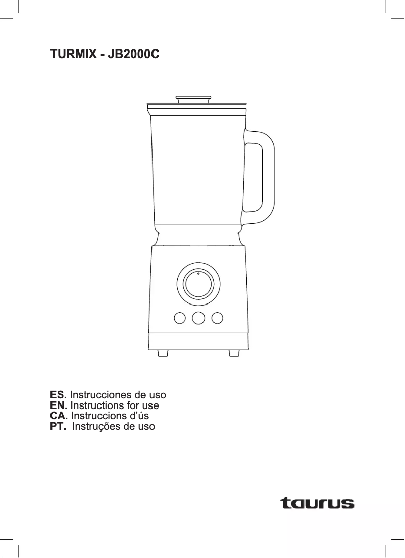 First page image of the manual for Turmix JB2000C