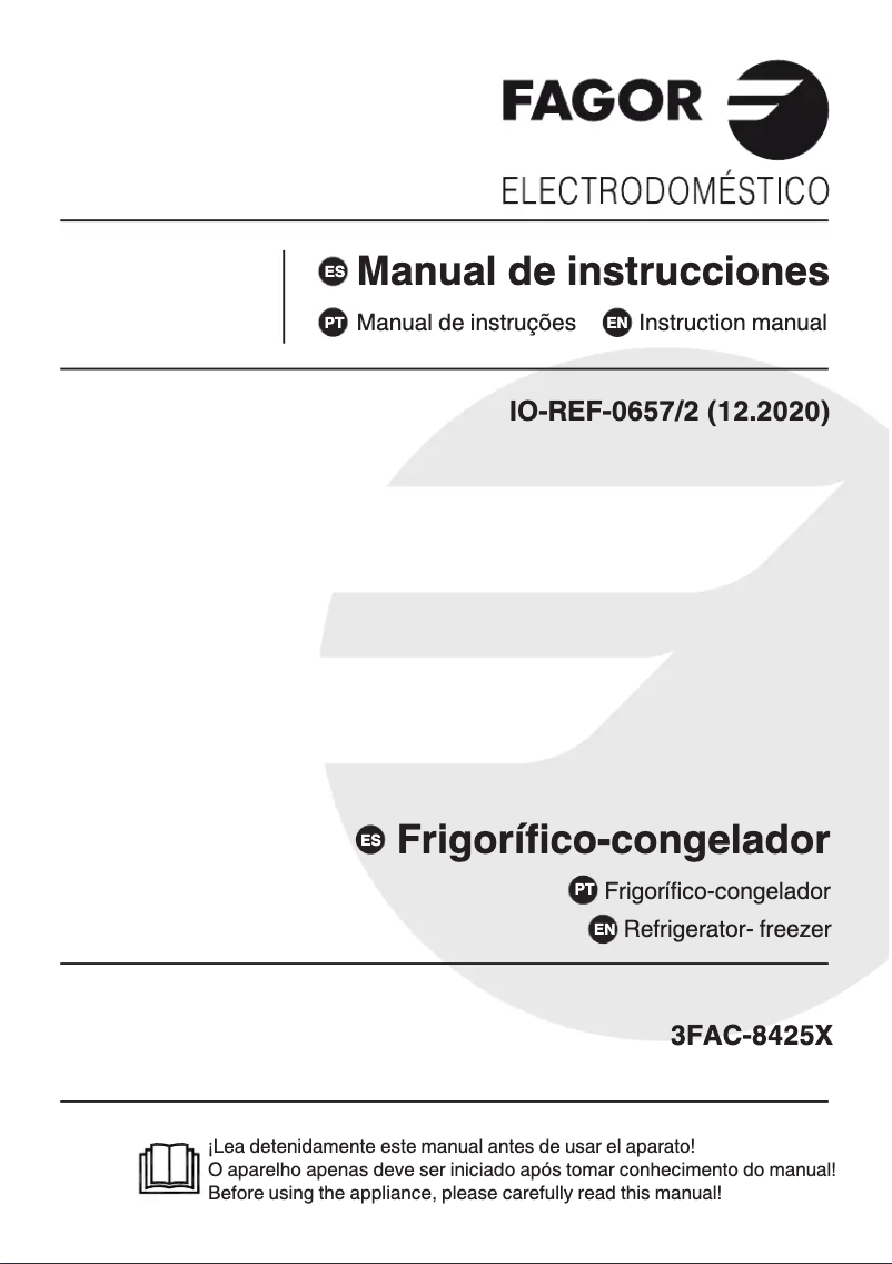 Page 1 of the manual User Manual Fagor 3FAC-8425X