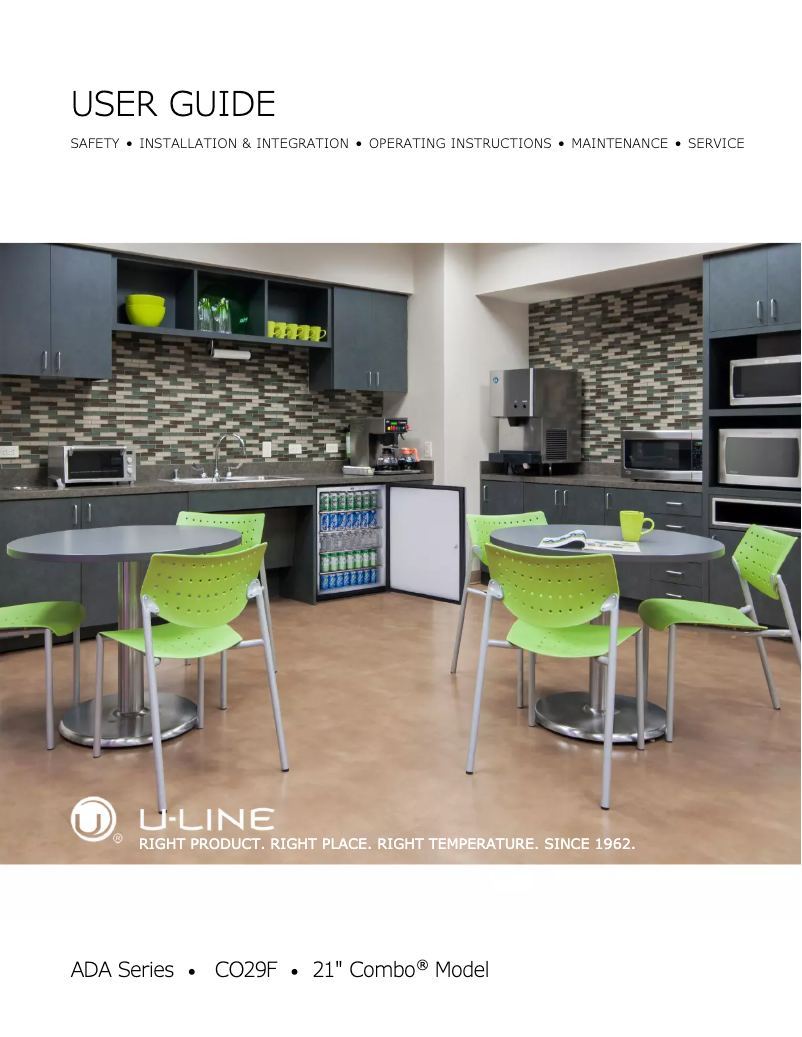 Page 1 of the manual User Manual U-Line U-CO29FB-00A