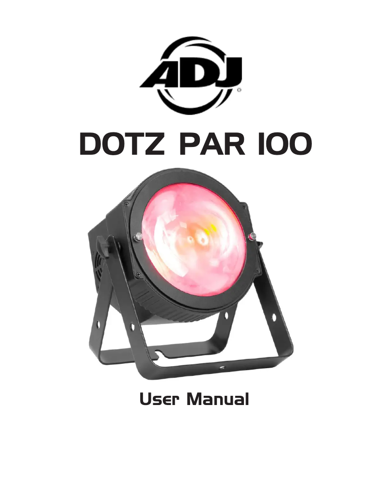 Page 1 of the manual User Manual American DJ Dotz Par 100