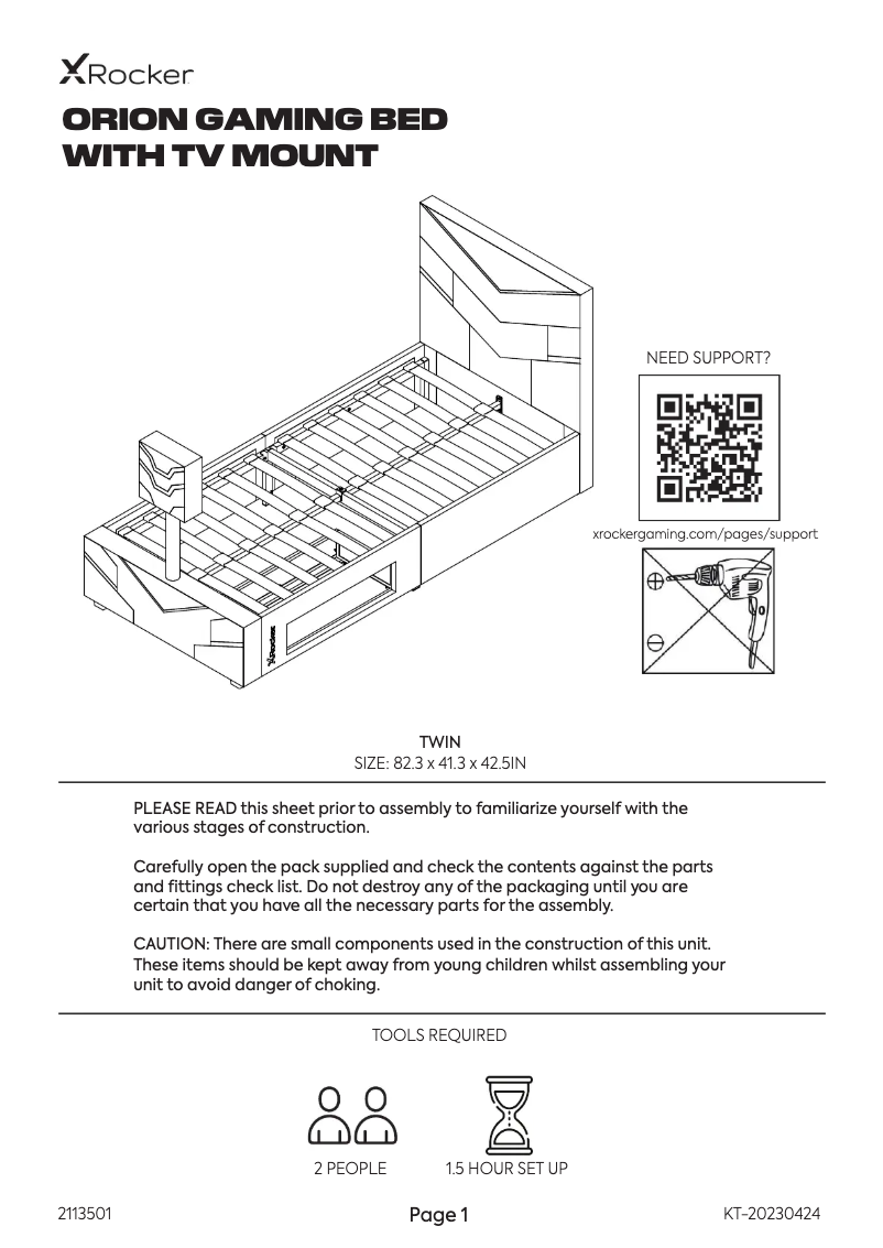 First page image of the manual for Orion