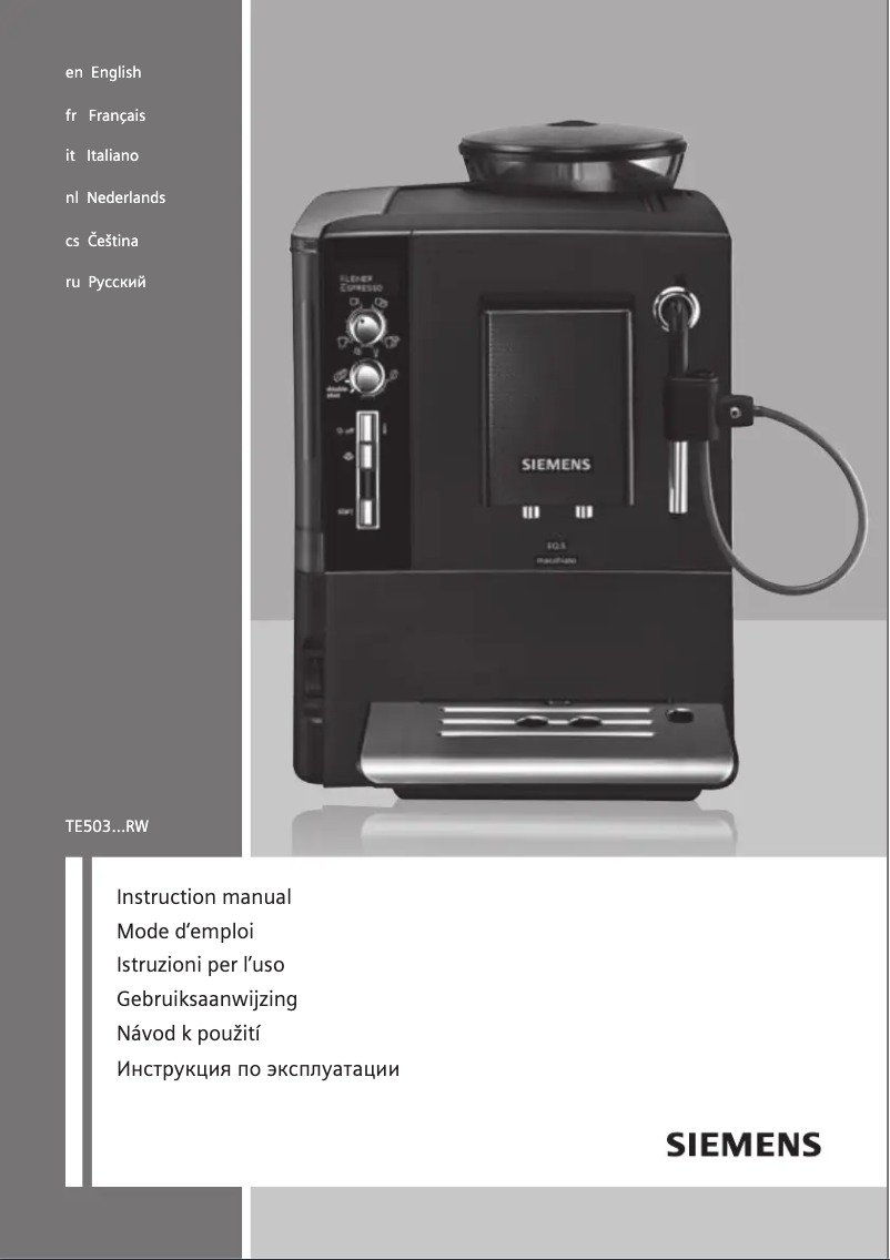 First page image of the manual for TE503211RW