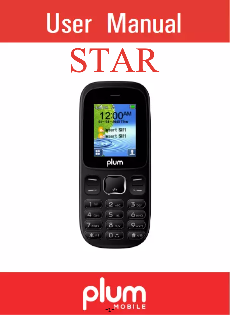 First page image of the manual for Star