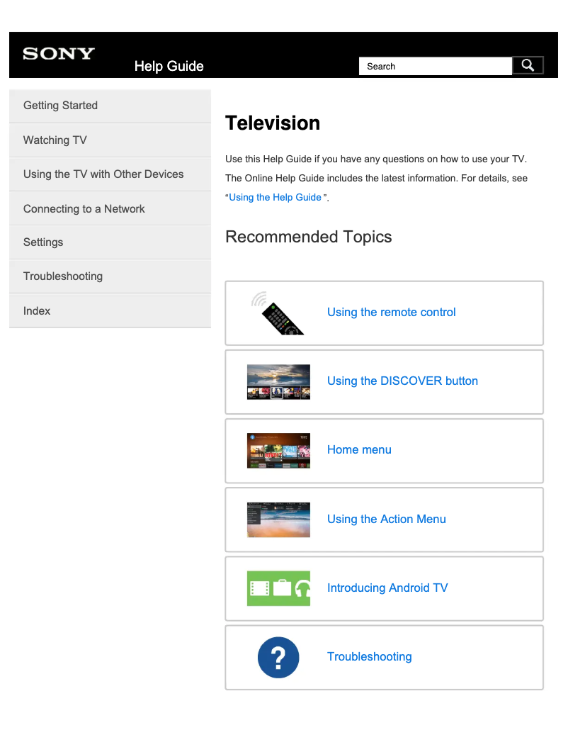 First page image of the manual for KDL-50FA95C