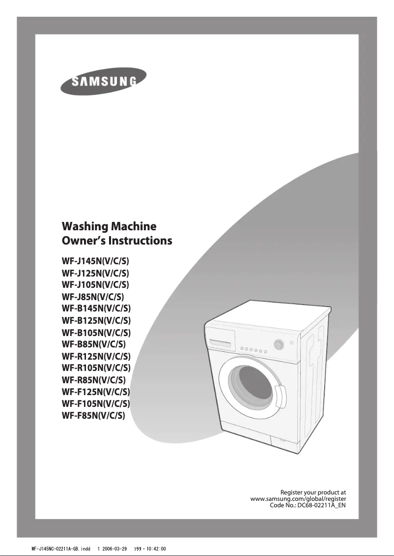 First page image of the manual for WF-B145NS