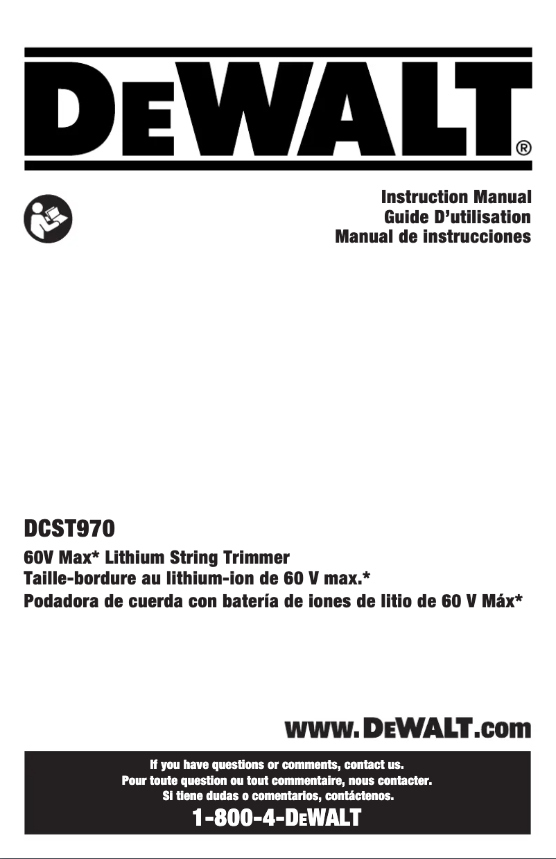 First page image of the manual for DCST970