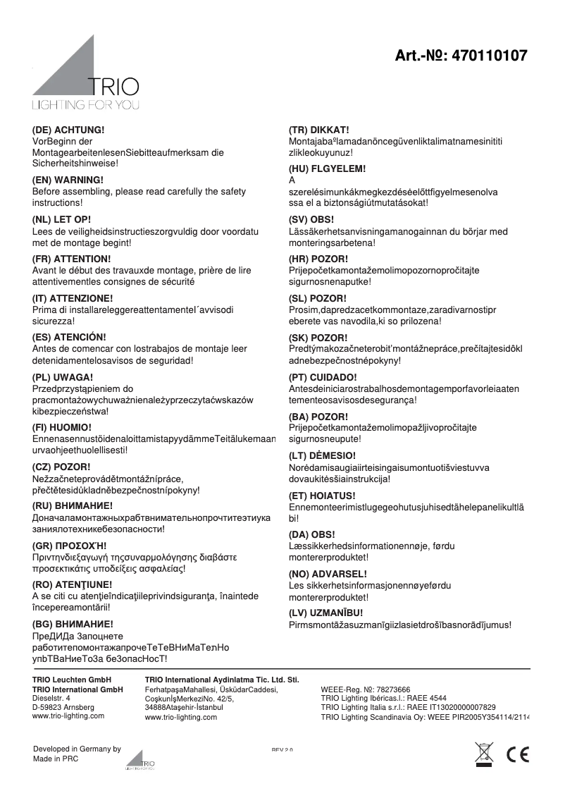 First page image of the manual for Gestic 470110107