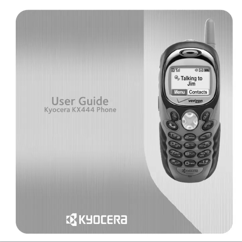 Page 1 of the manual User Manual Kyocera KX444