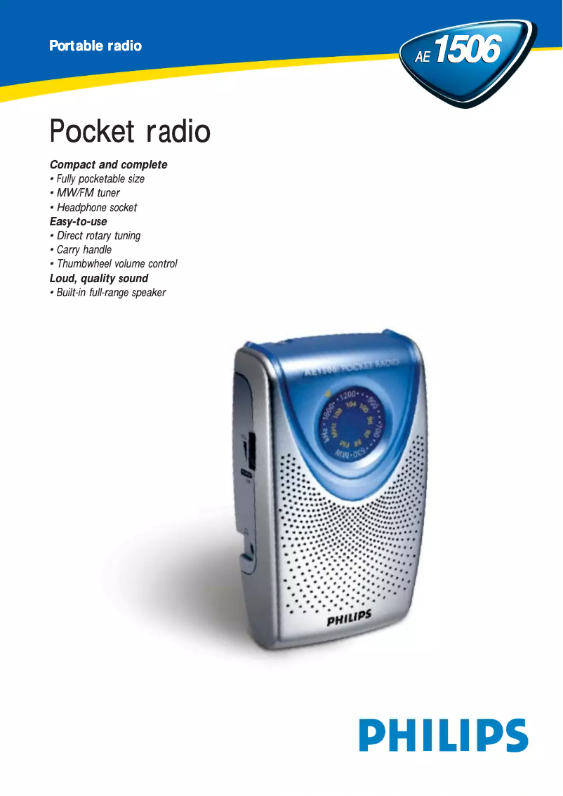 First page image of the manual for AE1506