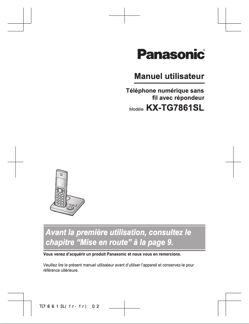 Page 1 of the manual User Manual Panasonic KX-TG7861SL