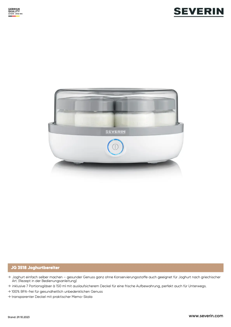 First page image of the manual for JG 3518