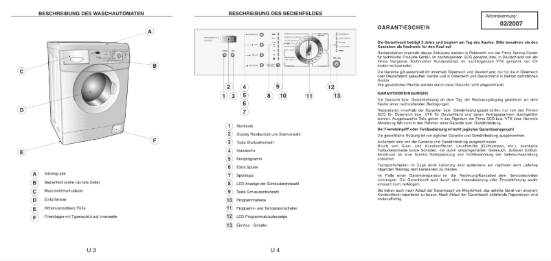 First page image of the manual for WM27AAA