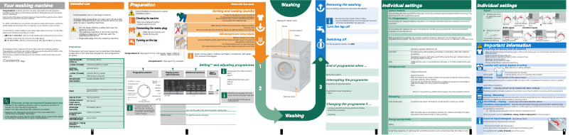 Page 1 of the manual User Manual Siemens WM12Q488EE