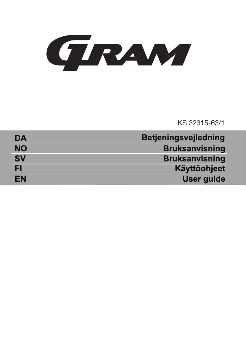 First page image of the manual for KS 32315-63/1