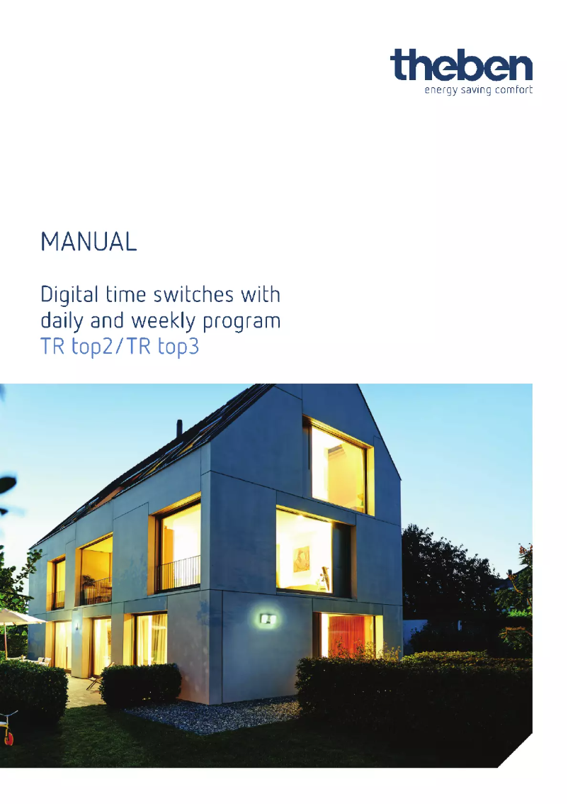 First page image of the manual for TR 610 top2