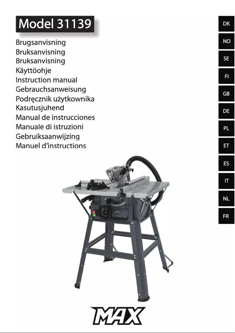 First page image of the manual for 31139