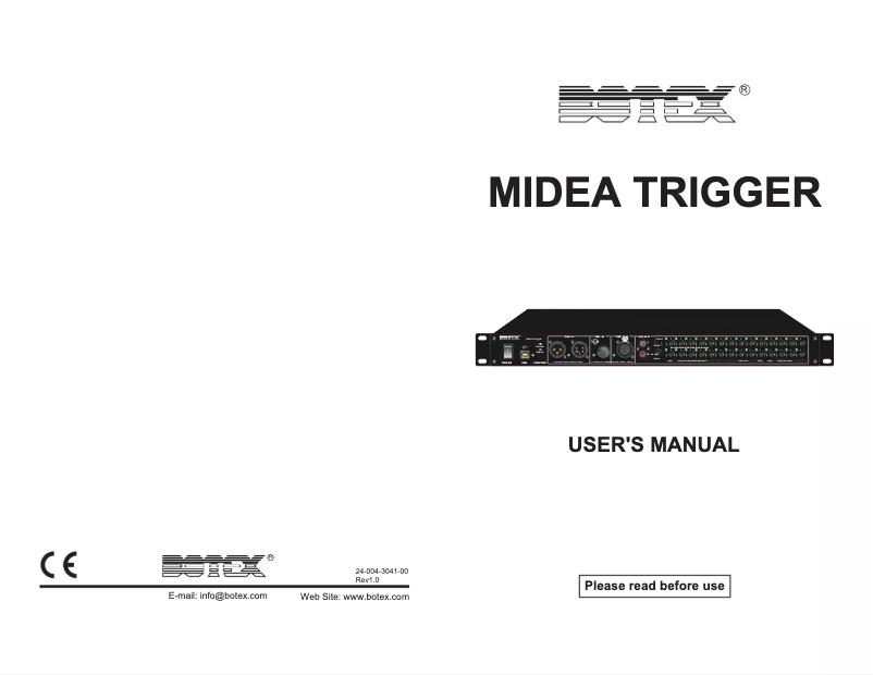 First page image of the manual for Converter Media Trigger