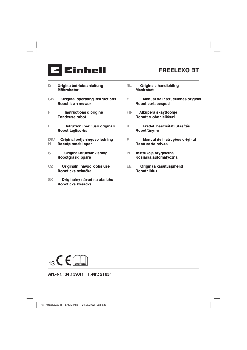 Page 1 of the manual User Manual Einhell FREELEXO Kit 600