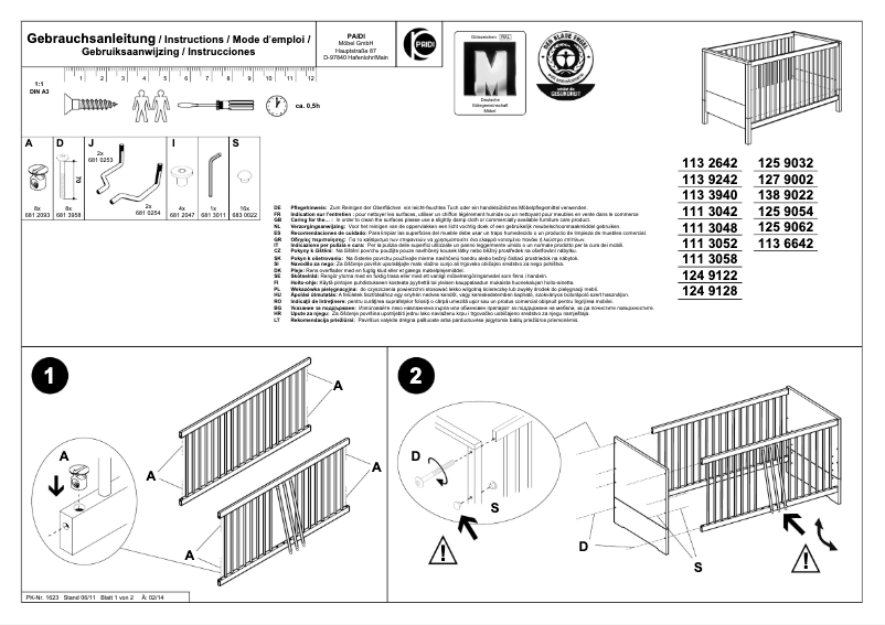 Page 1 of the manual User Manual Paidi Biancomo