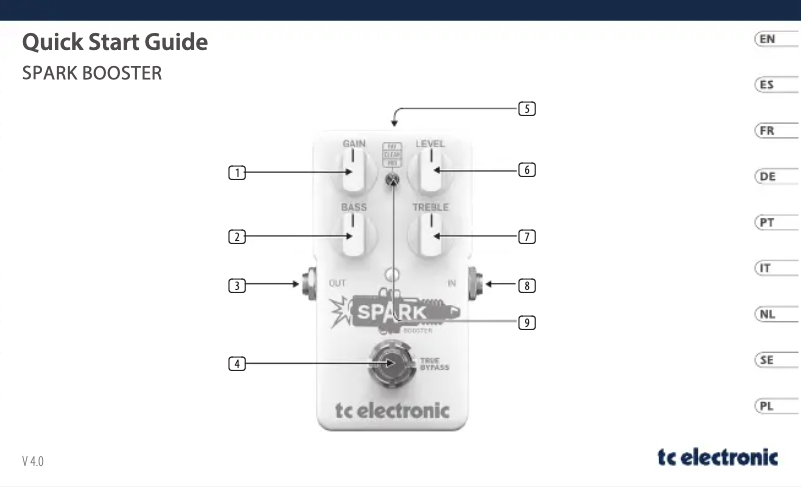 First page image of the manual for Spark Booster