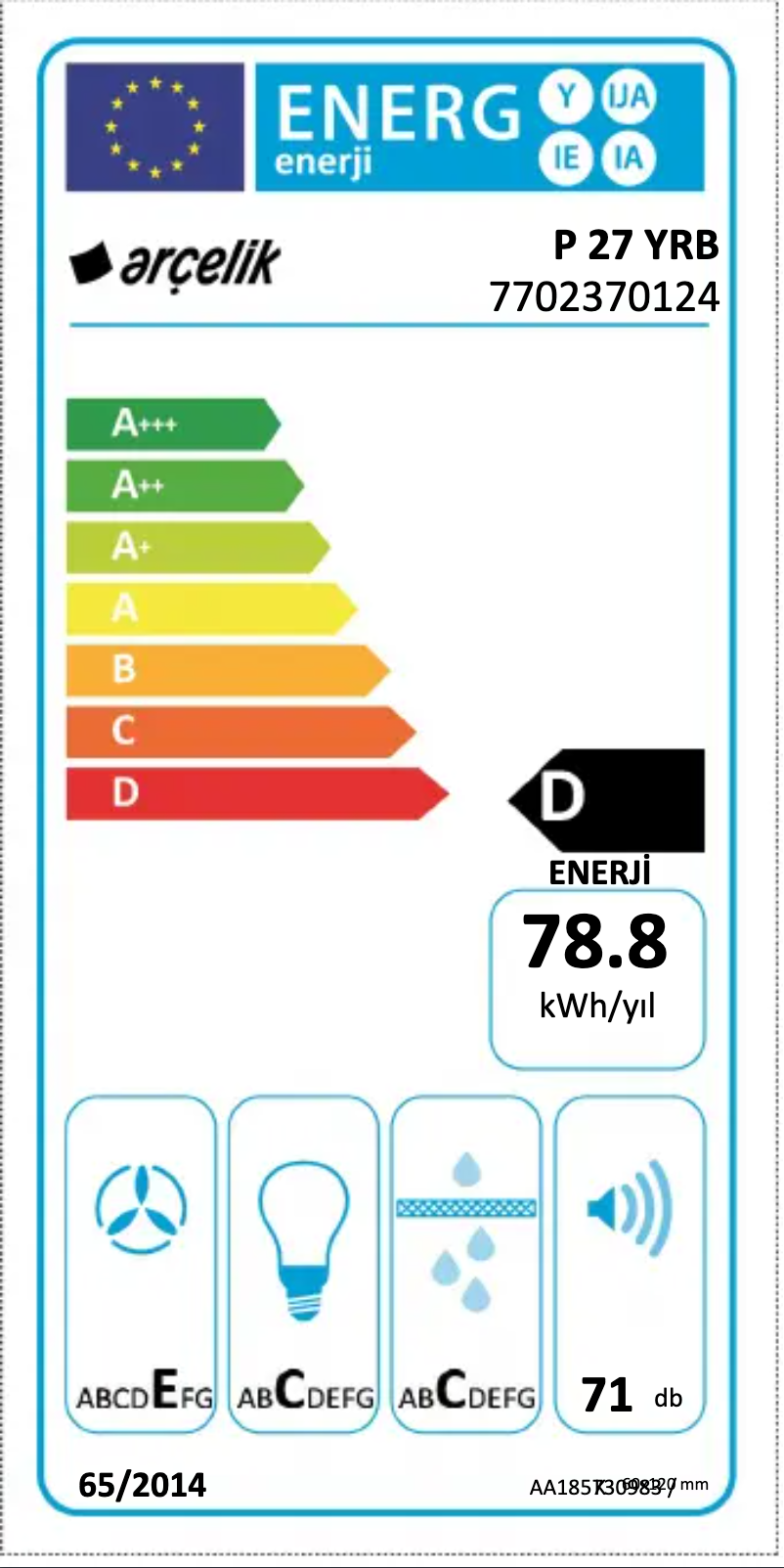 First page image of the manual for P 27 YRB