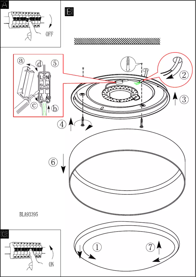 Page 1 of the manual User Manual Eglo Palomaro