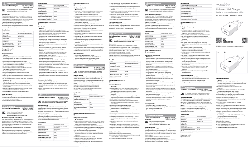 Page 1 of the manual User Manual Nedis WCHAU212AWT
