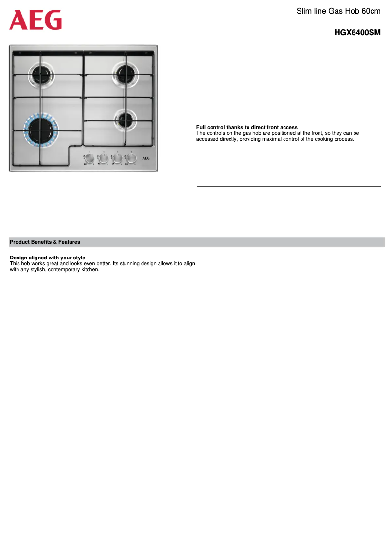 First page image of the manual for HGX6400SM