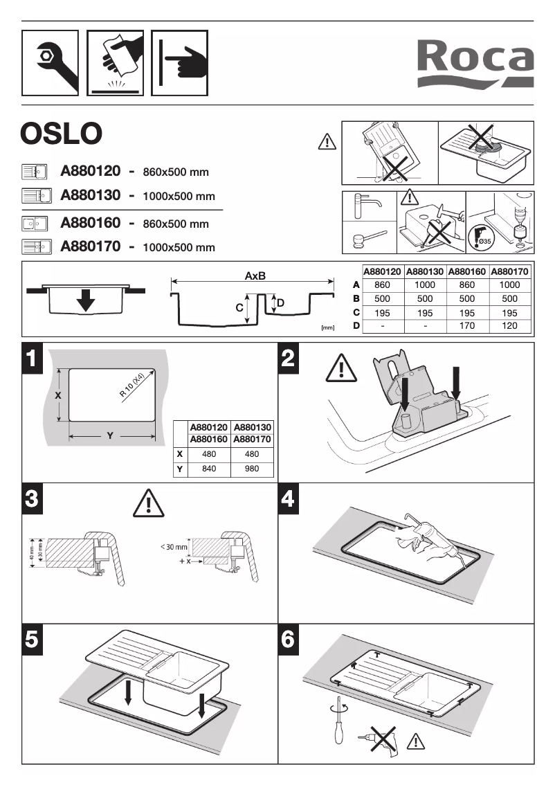 Page 1 of the manual User Manual Roca Oslo