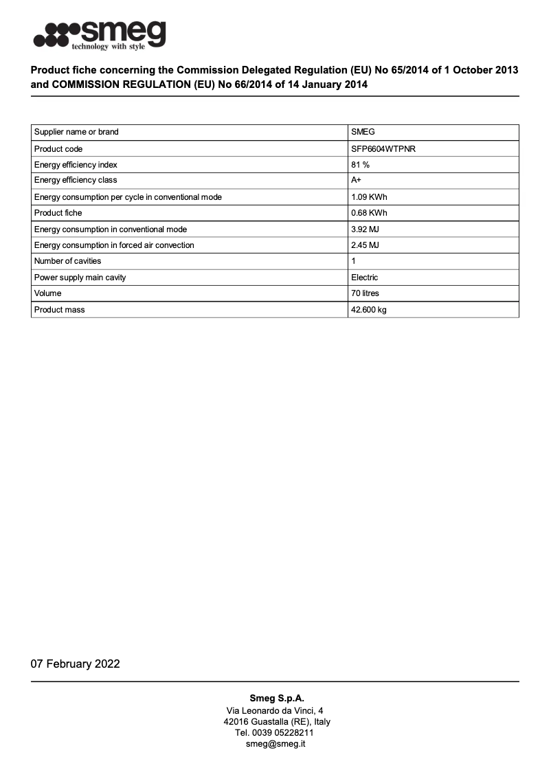 First page image of the manual for SFP6604WTPNR