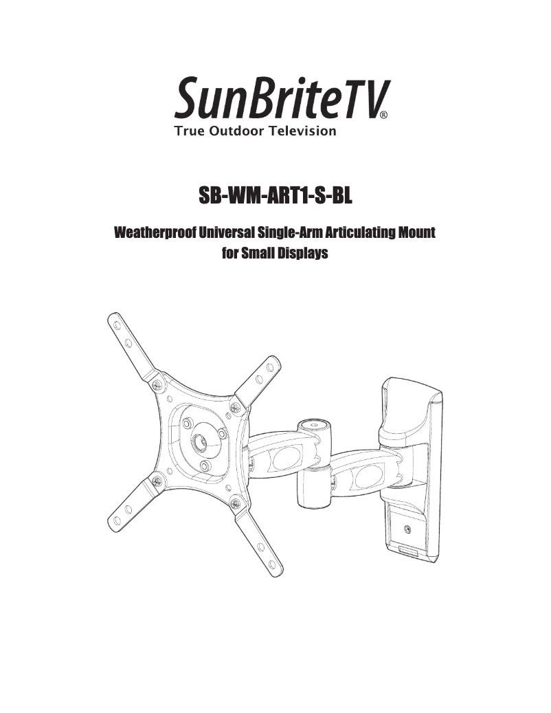 First page image of the manual for SB-WM-ART1-S-BL