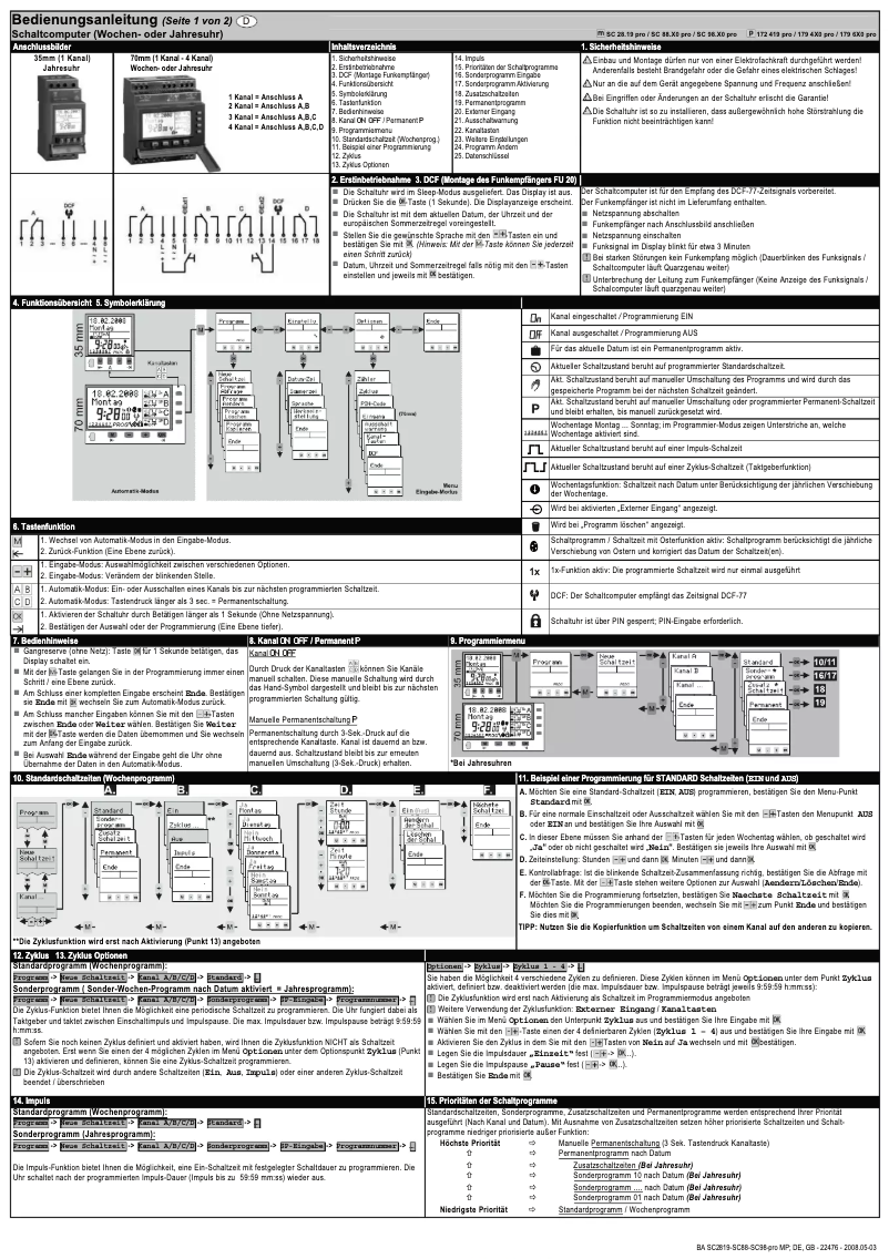 First page image of the manual for 172 419 pro