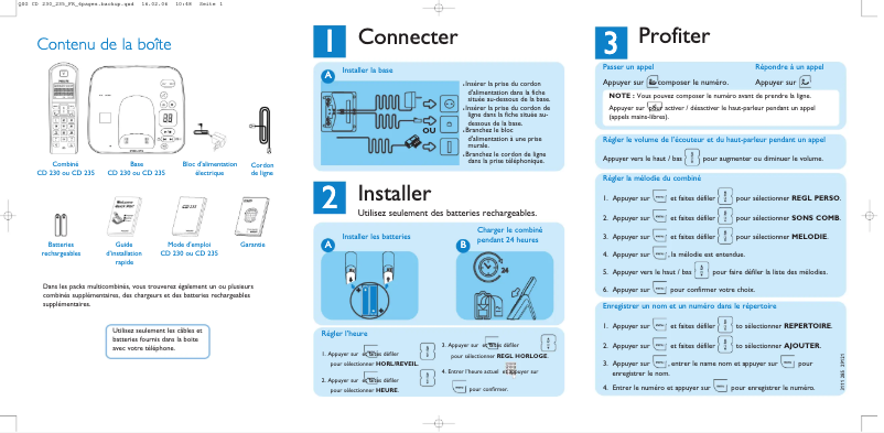 First page image of the manual for CD2353G