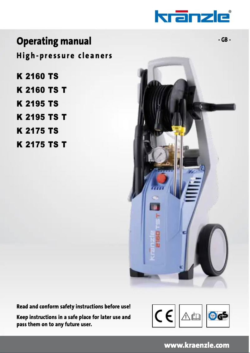 Page 1 of the manual User Manual Kränzle K 2175 TS