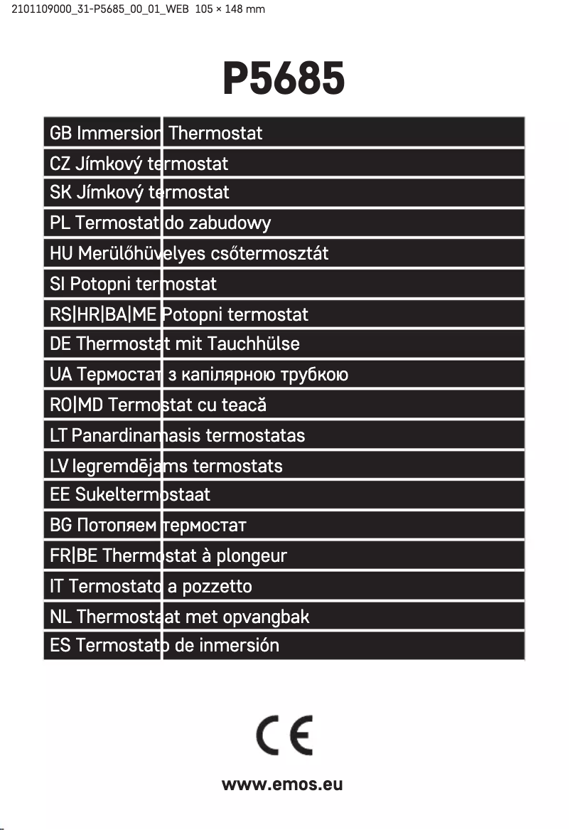 First page image of the manual for P5685