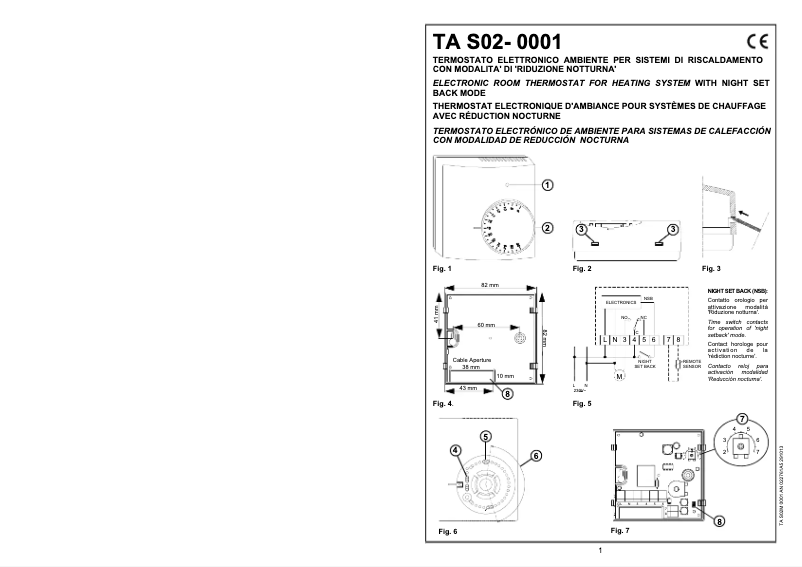 First page image of the manual for TAS02M
