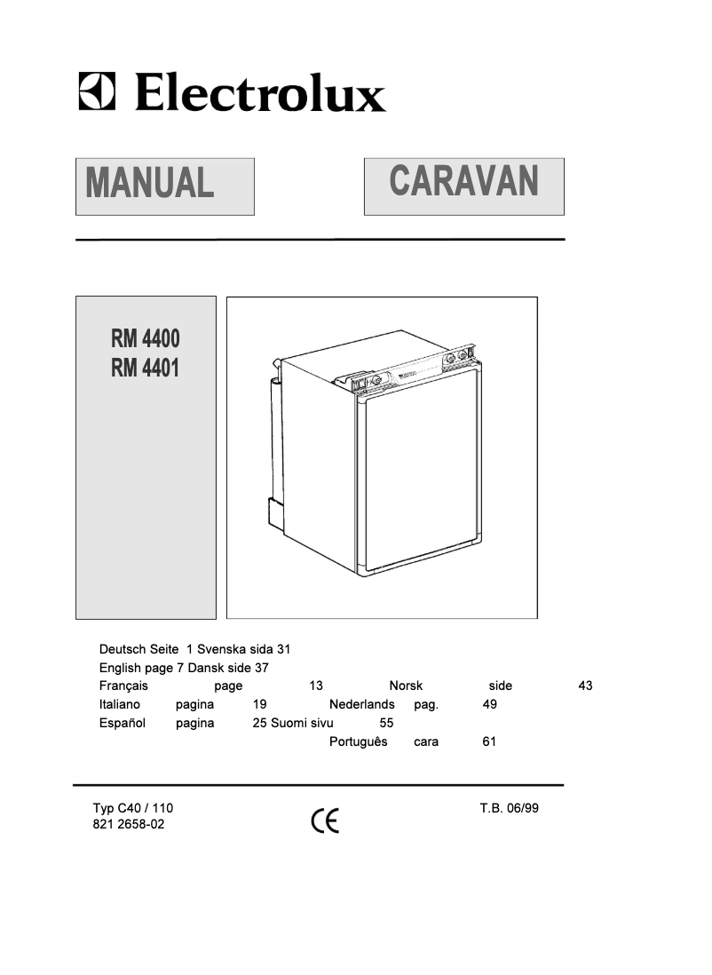 Page 1 of the manual User Manual Dometic RM 4400
