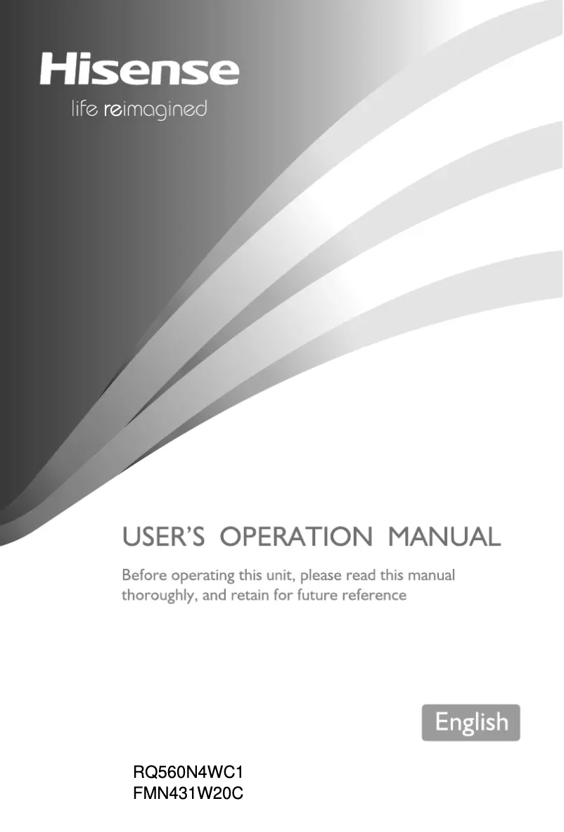 Page 1 of the manual User Manual Hisense RQ560N4WC1