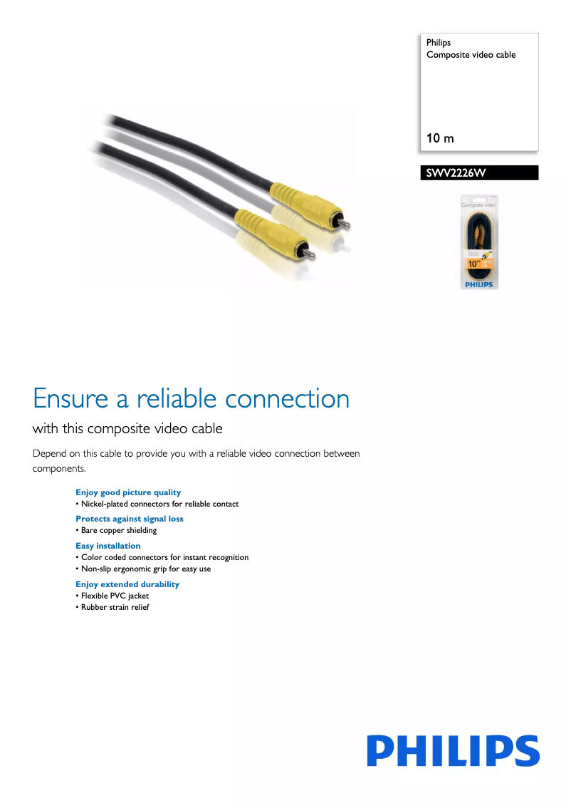 Page 1 of the manual Brochure Philips SWV2226W