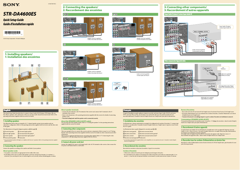 First page image of the manual for STR-DA4600ES