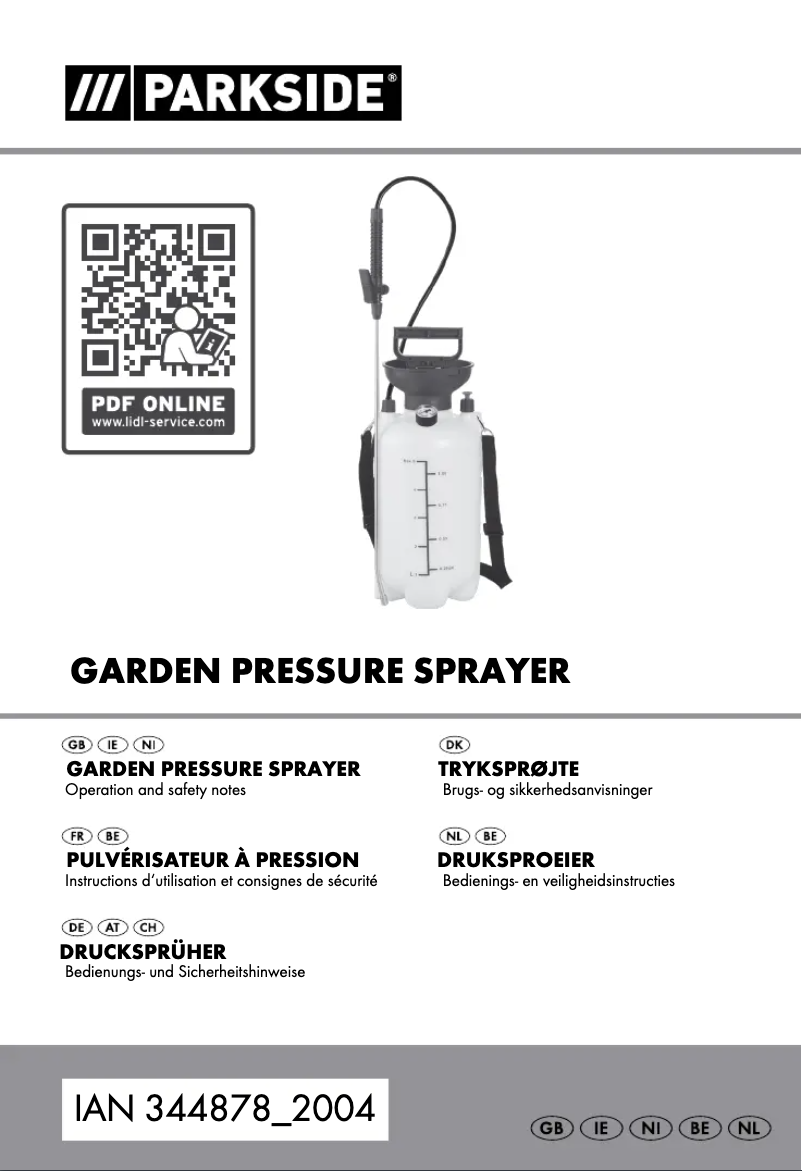 Page 1 of the manual User Manual Parkside HG05659