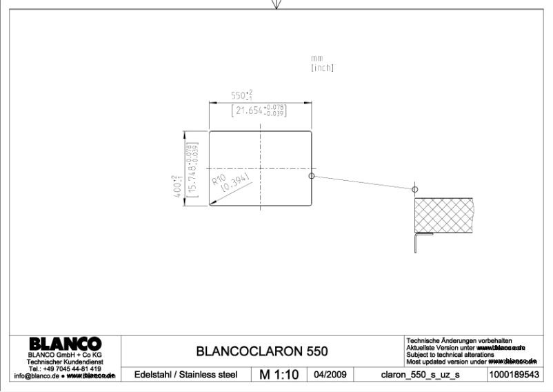 Image de la première page du manuel de l'appareil CLARON 550-U/N