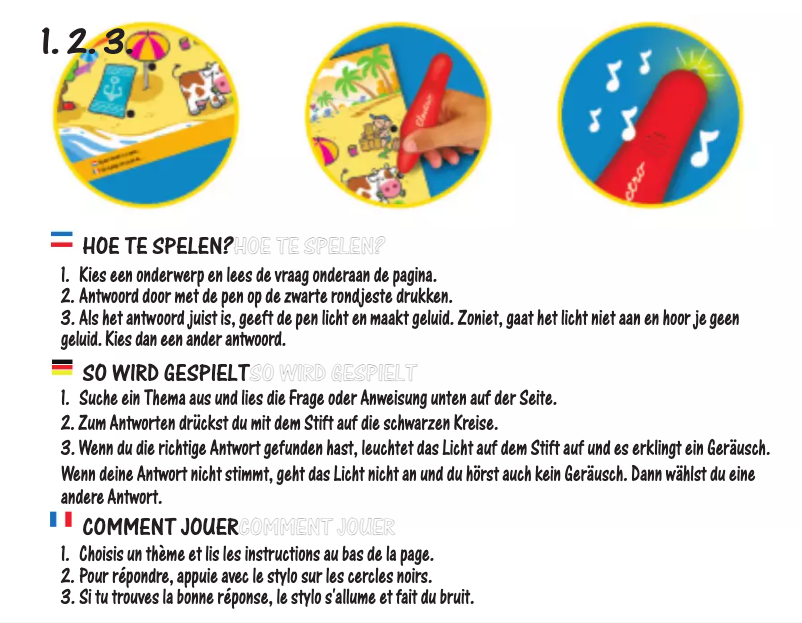 Page 1 of the manual User Manual Jumbo Electro Wonder pen zomer