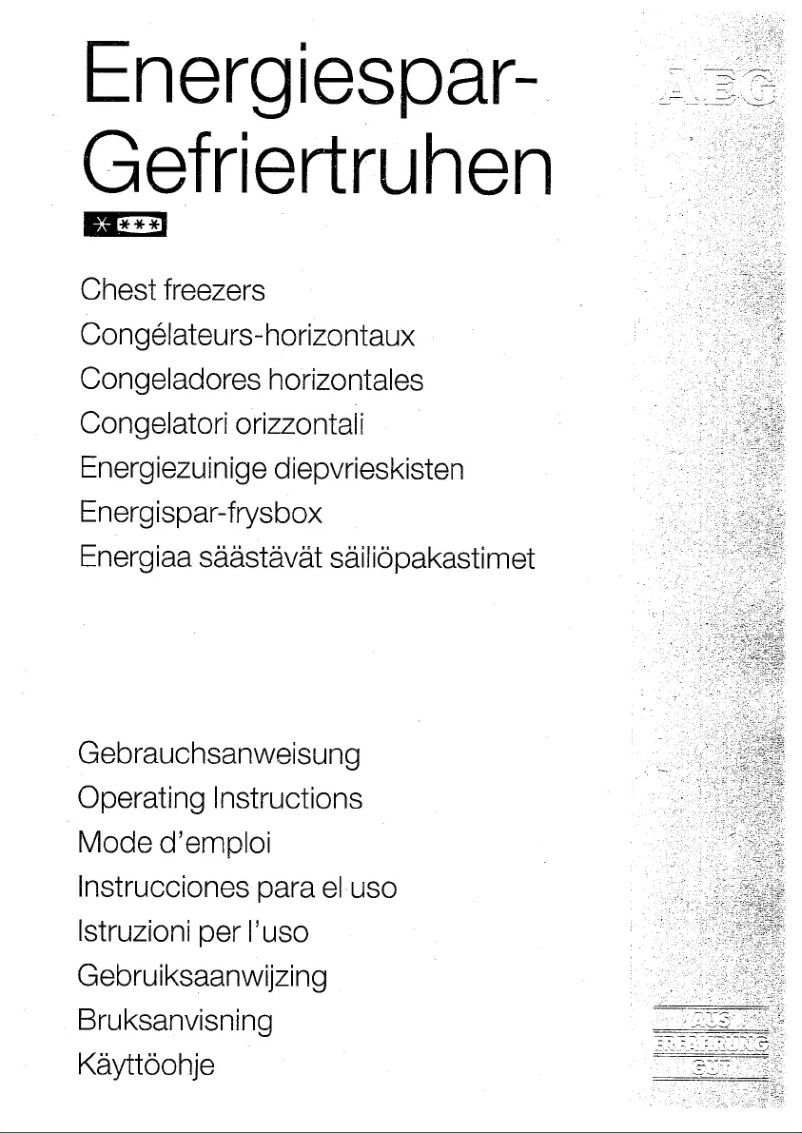 Page 1 of the manual User Manual AEG A2384GT