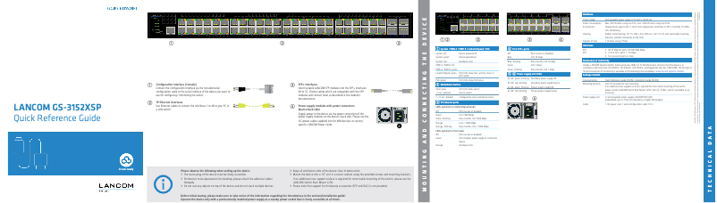 Image de la première page du manuel de l'appareil GS-3152XSP